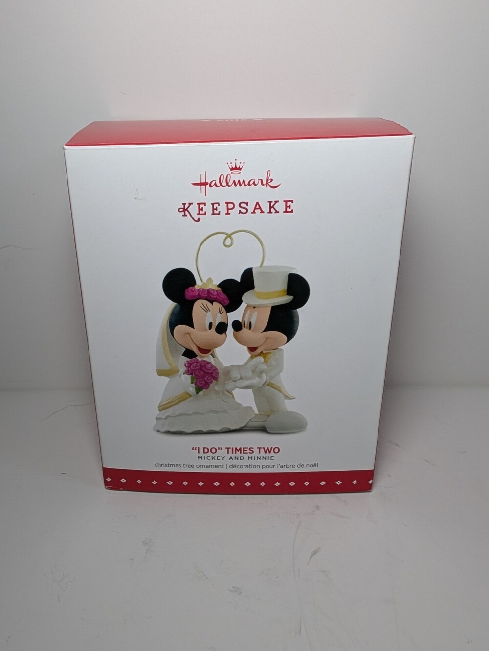 2015 Hallmark Disney Christmas Ornament "I Do, Times Two" Mickey & Minnie Unused